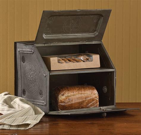 country bread box metal or wood|country breadbox.